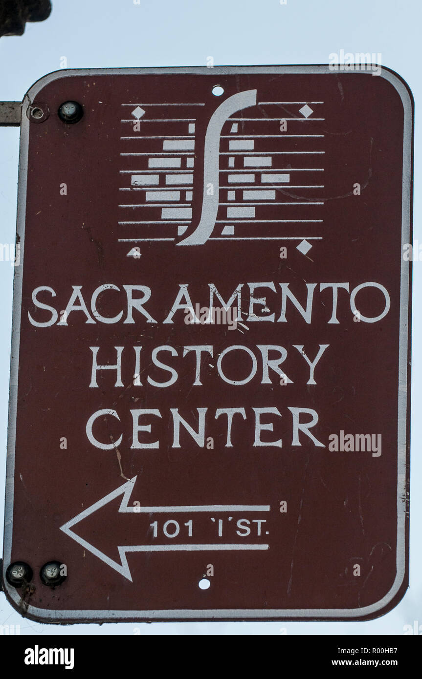 Altstadt von Sacramento State Historic Park, alte historische Zentrum von Sacramento, Sacramento, Kalifornien. Stockfoto