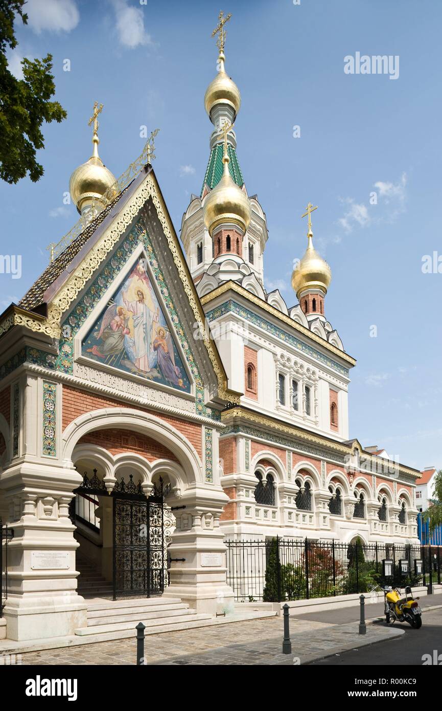 Wien, Russisch Orthodoxe Kathedrale Zum Heiligen Nikolaus - Wien, Russisch-orthodoxe Kathedrale Stockfoto