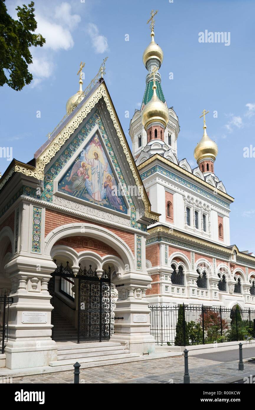 Wien, Russisch Orthodoxe Kathedrale Zum Heiligen Nikolaus - Wien, Russisch-orthodoxe Kathedrale Stockfoto
