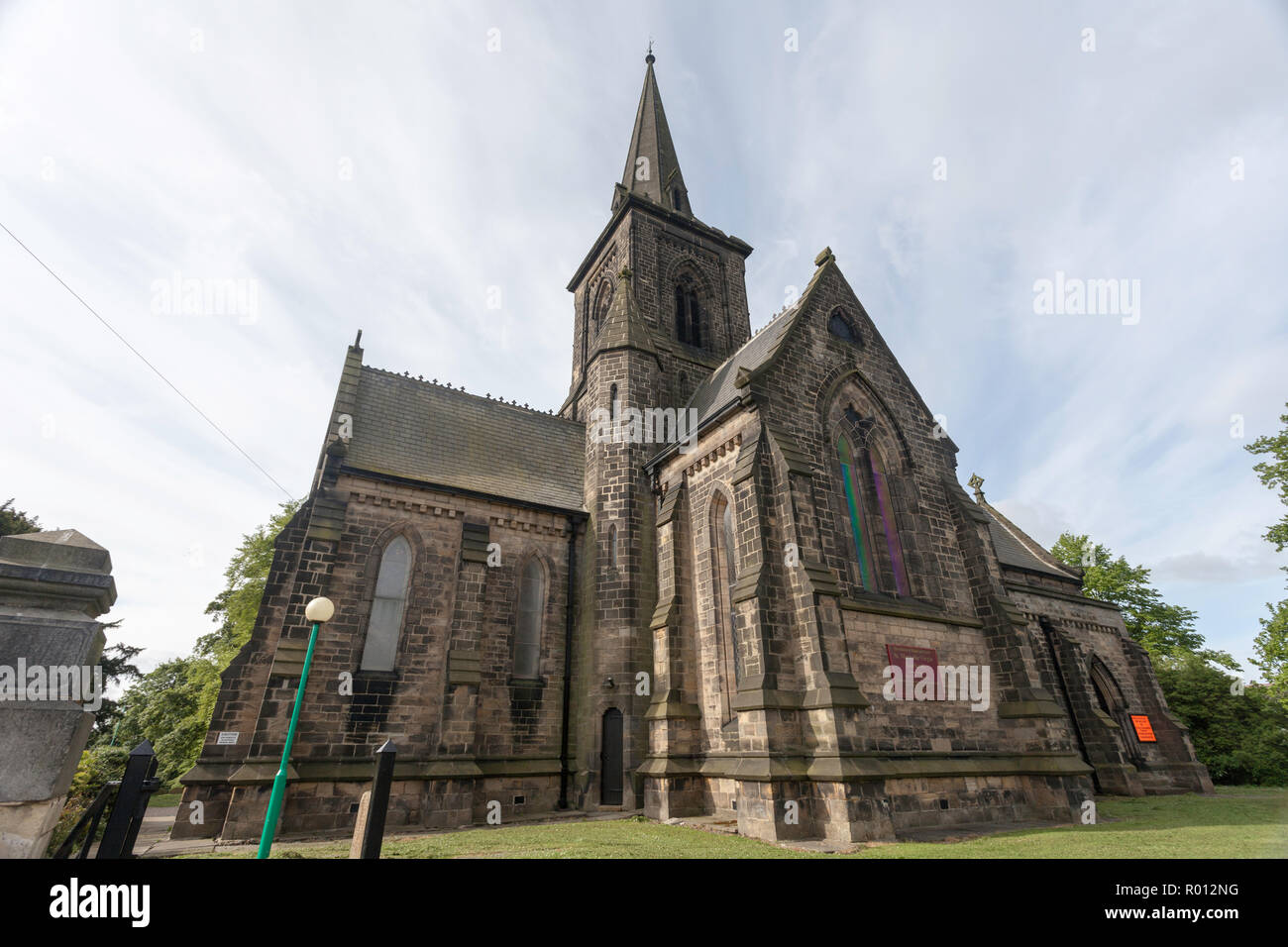 Externe Ansicht der St. Mary's, der Anglikanischen Gemeinde Kirche in Otley, in der Nähe von Leeds, West Yorkshire Stockfoto