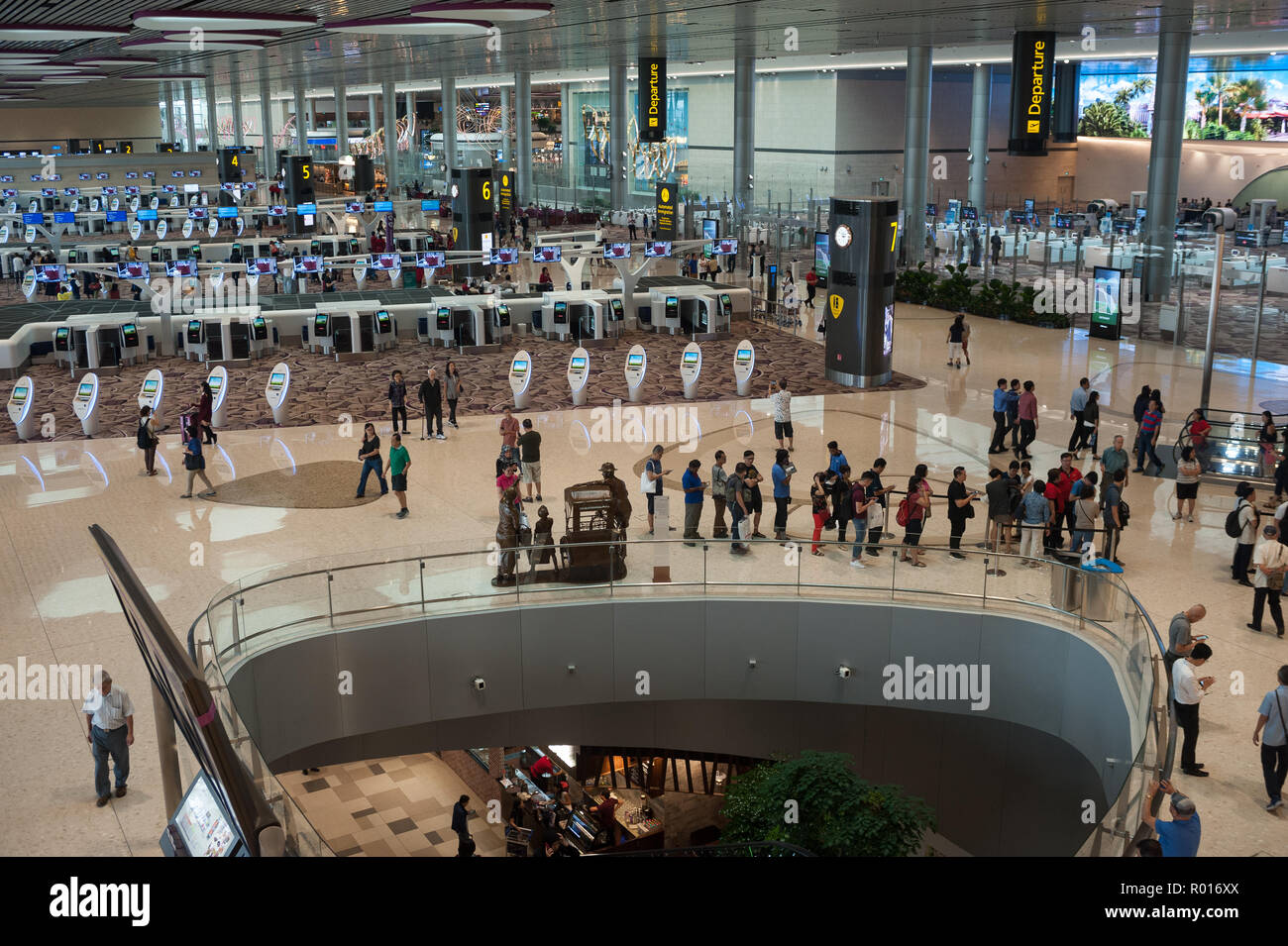 Singapur, Republik Singapur, neues Terminal 4 am Flughafen Changi Stockfoto