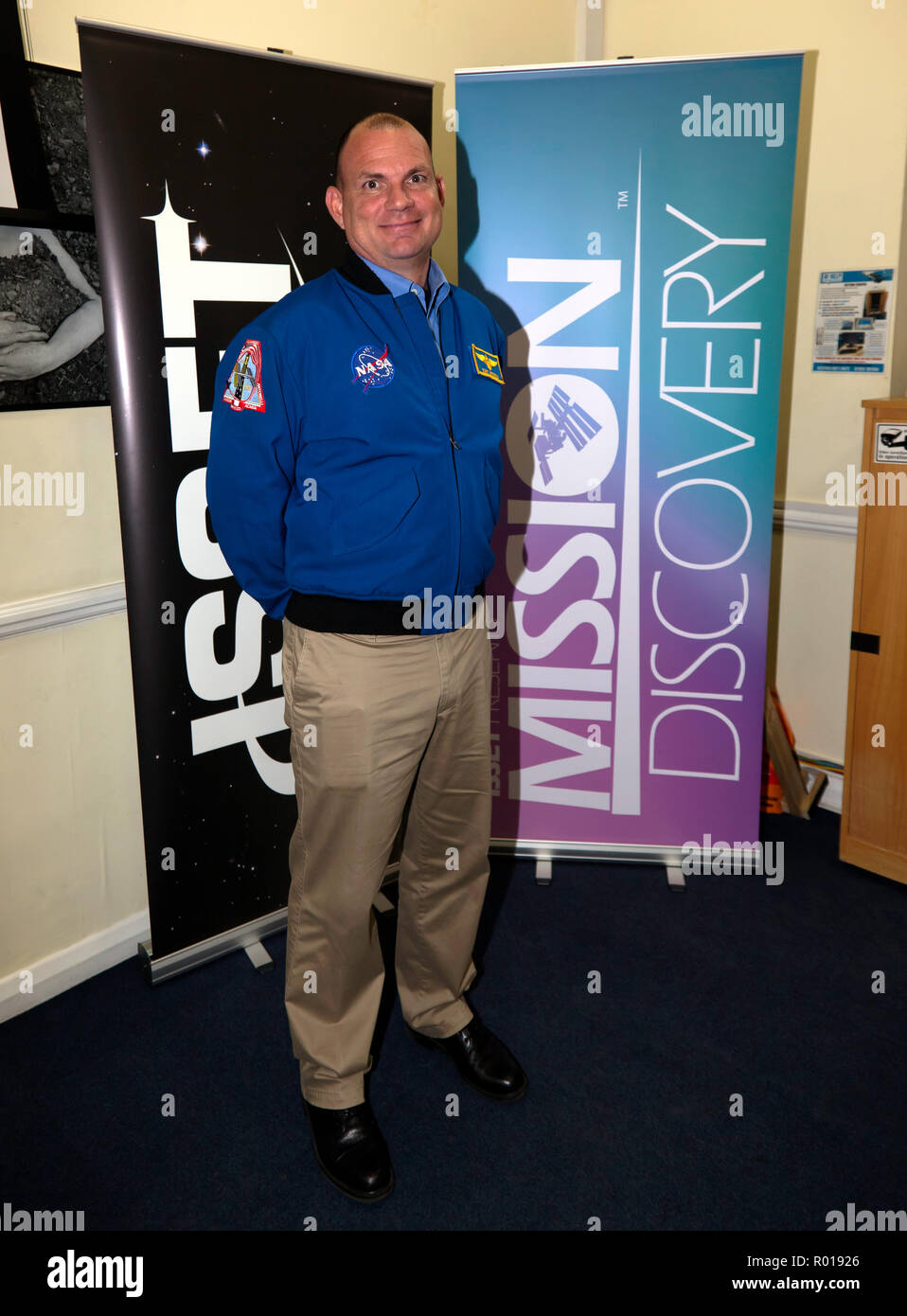 Tony Antonelli, pensionierter NASA-Astronaut auf der Internationalen Raumstation School's Educational Trust Mission Discovery Programm, Kings College, London Stockfoto