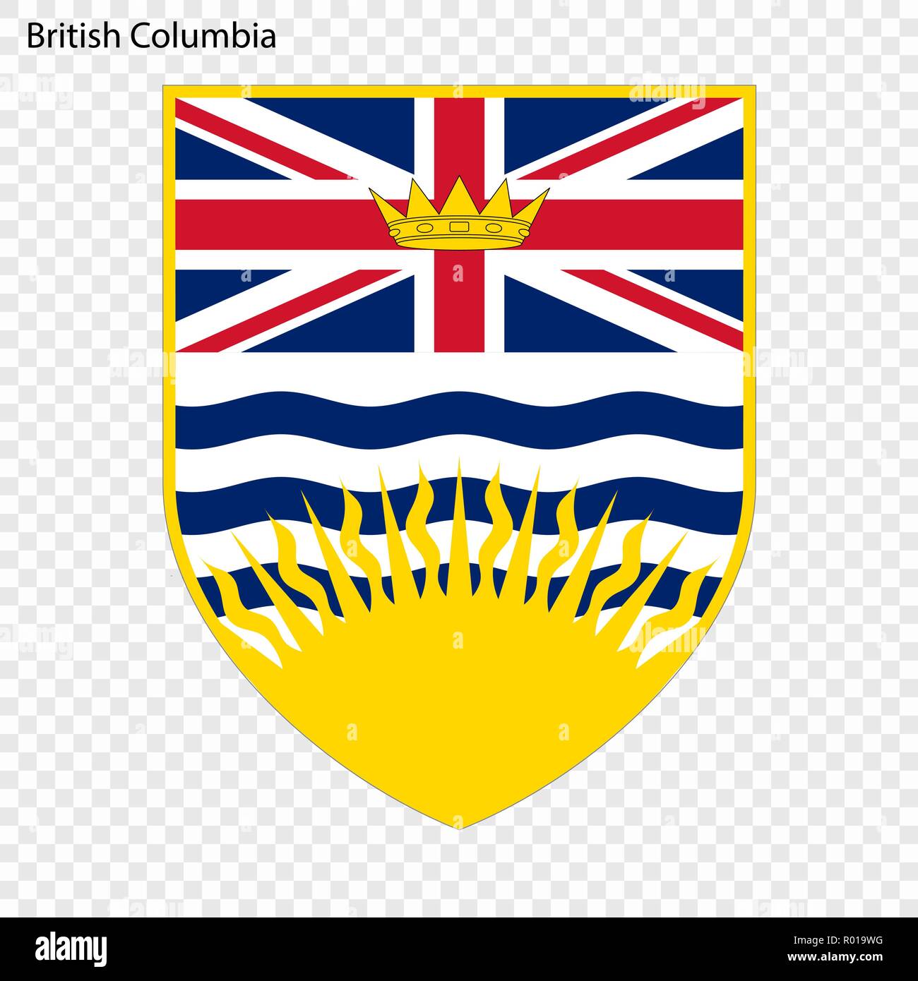 Emblem von Neufundland und Labrador, Provinz von Kanada. Vector Illustration Stock Vektor