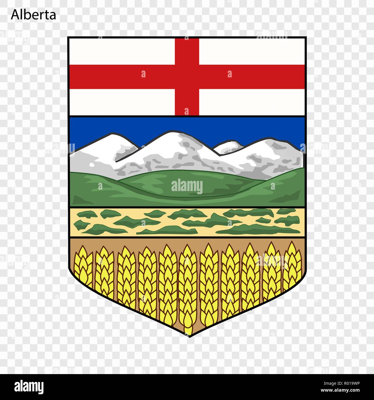 Emblem von Nunavut, Provinz von Kanada. Vector Illustration Stock Vektor