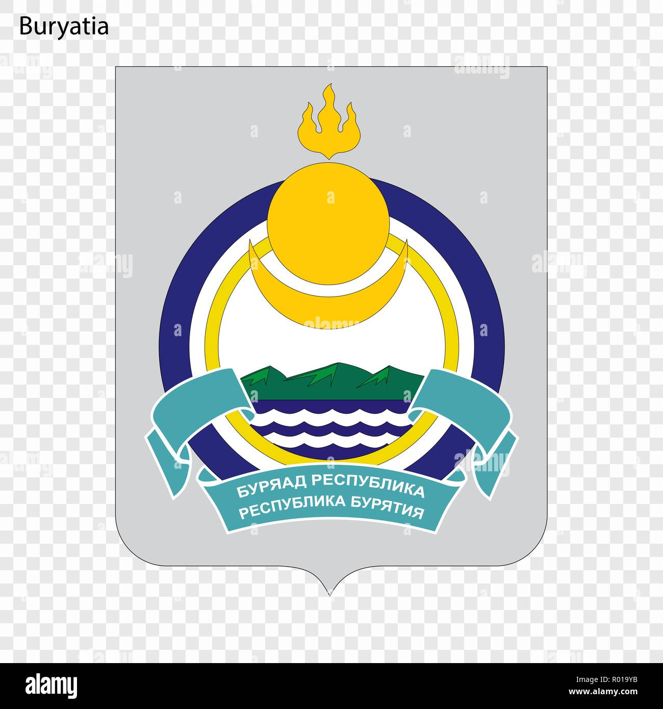Emblem von Buryatien, Provinz von Russland Stock Vektor
