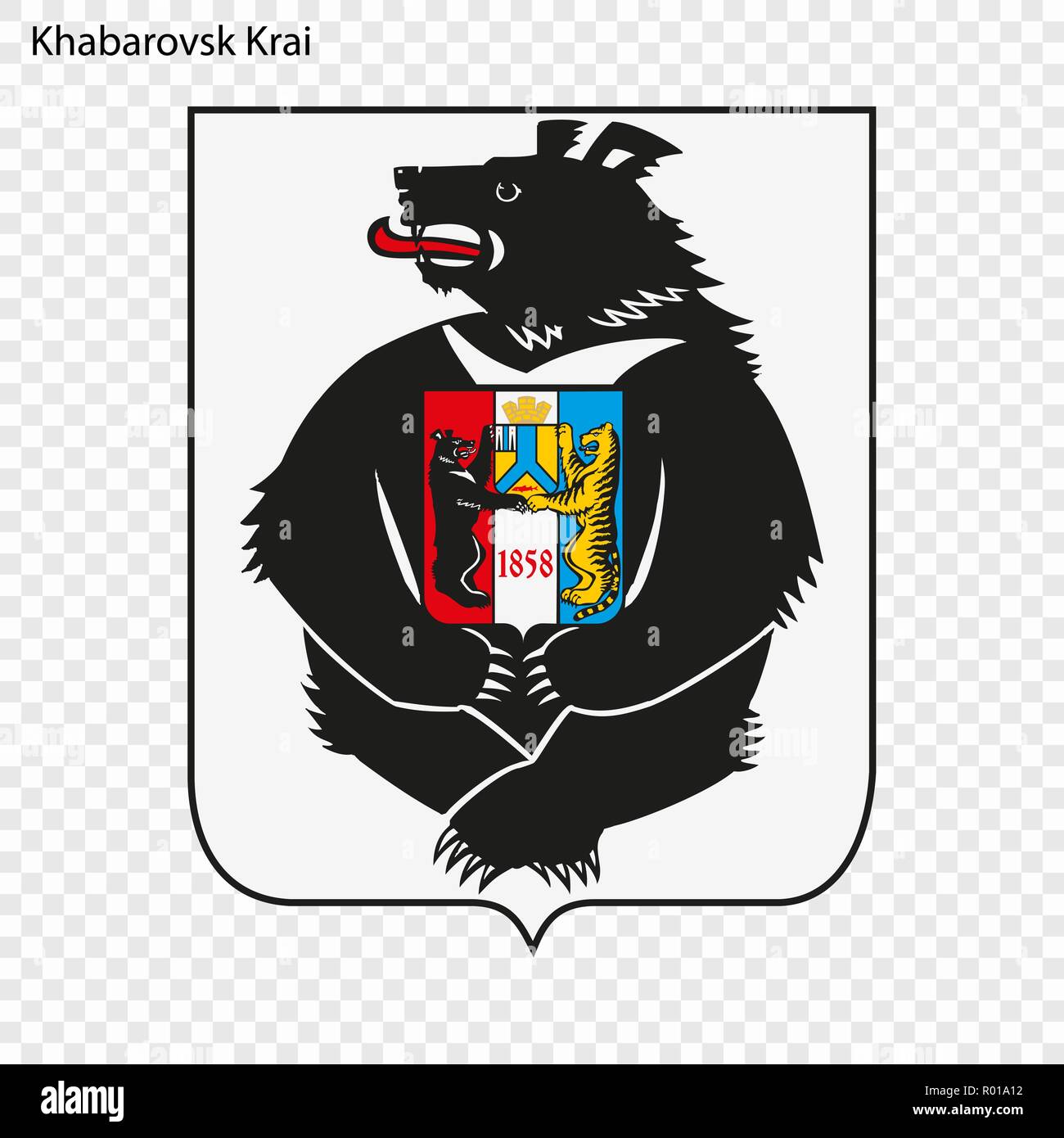 Emblem von Khabarovsk, Provinz von Russland Stock Vektor