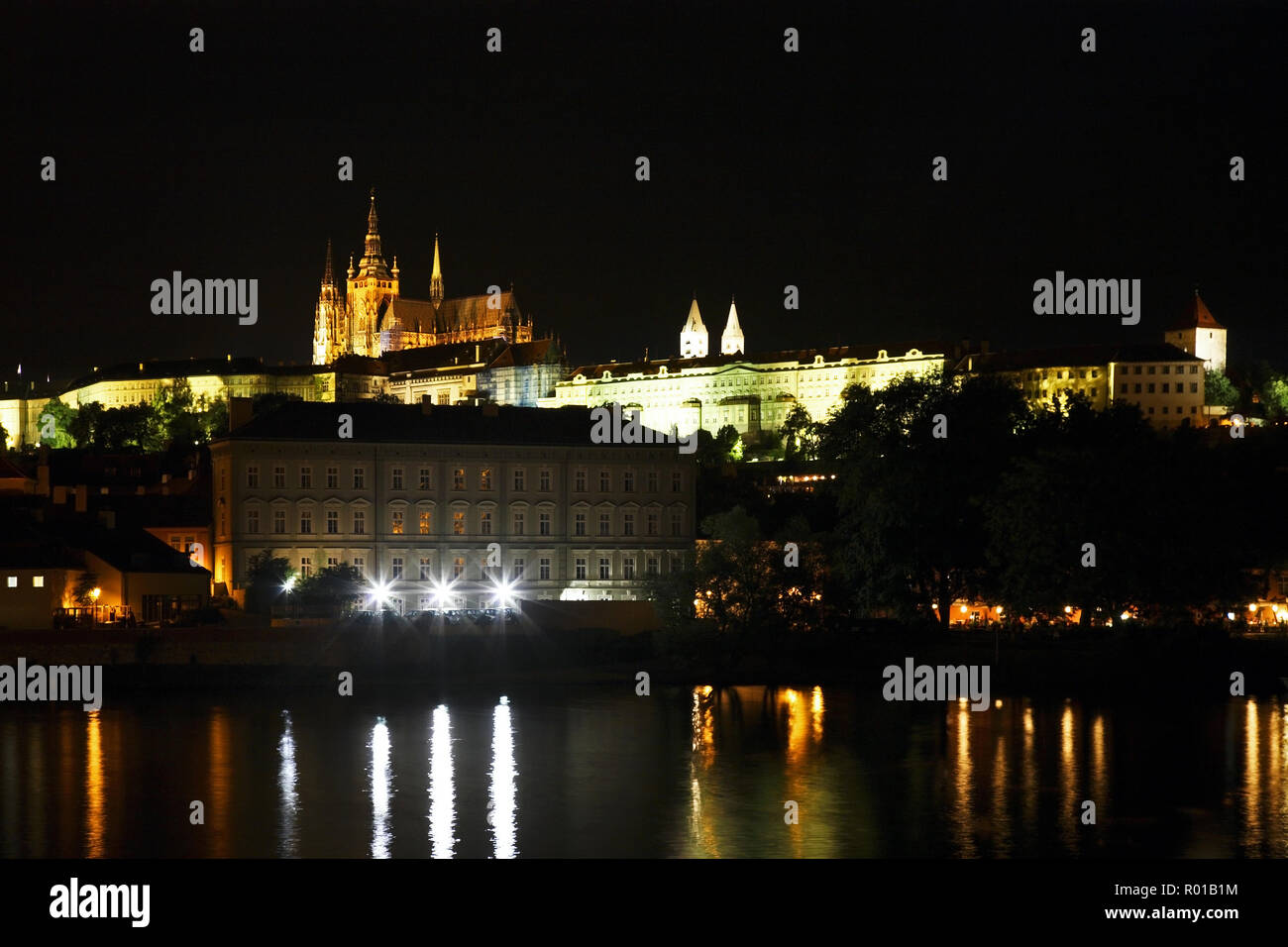 Blick auf den Hradschin in Prag. Der Tschechischen Republik Stockfoto