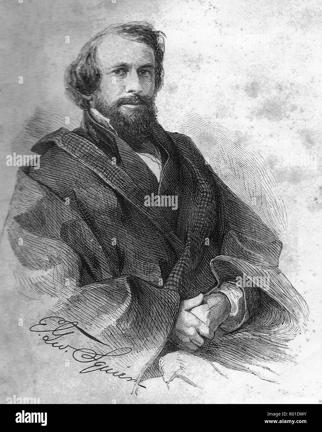 Ephraim George Squier (1821 - 1888), E.G. Squier, amerikanische Archäologe und Zeitungsverleger Stockfoto