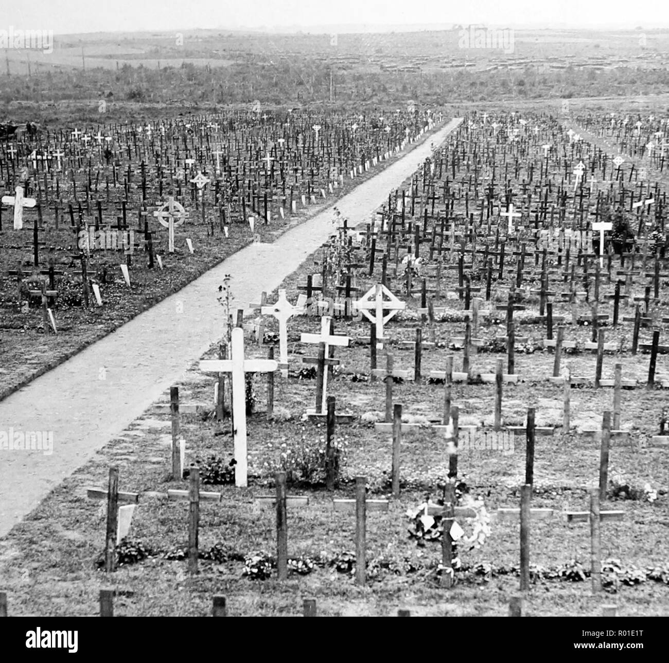 Hooge Friedhof während des Ersten Weltkriegs Stockfoto