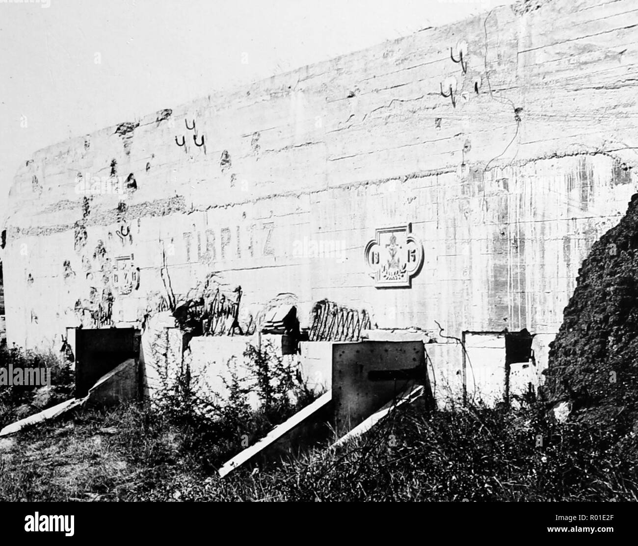 Deutsche "Tirpitz' Batterie am Ostende während des Ersten Weltkriegs Stockfoto