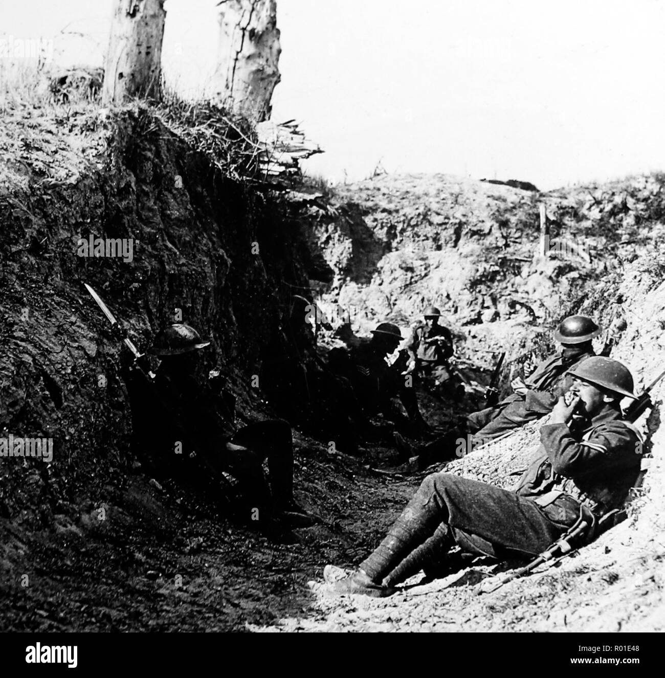 Britische Truppen in der Nähe von Arras während des Ersten Weltkriegs Stockfoto