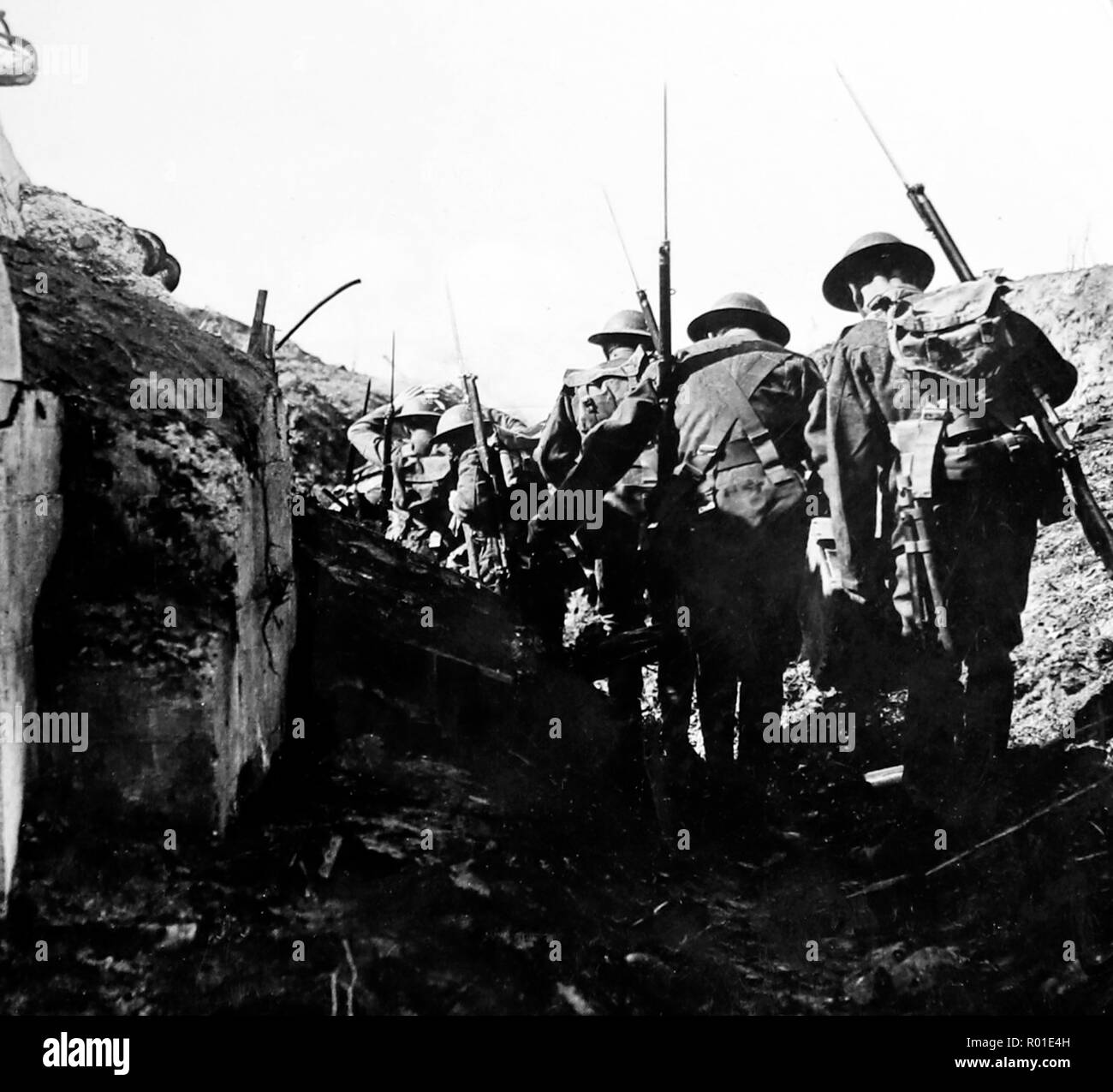 Auf der Vorderseite bei Croiselles während des Ersten Weltkriegs Stockfoto