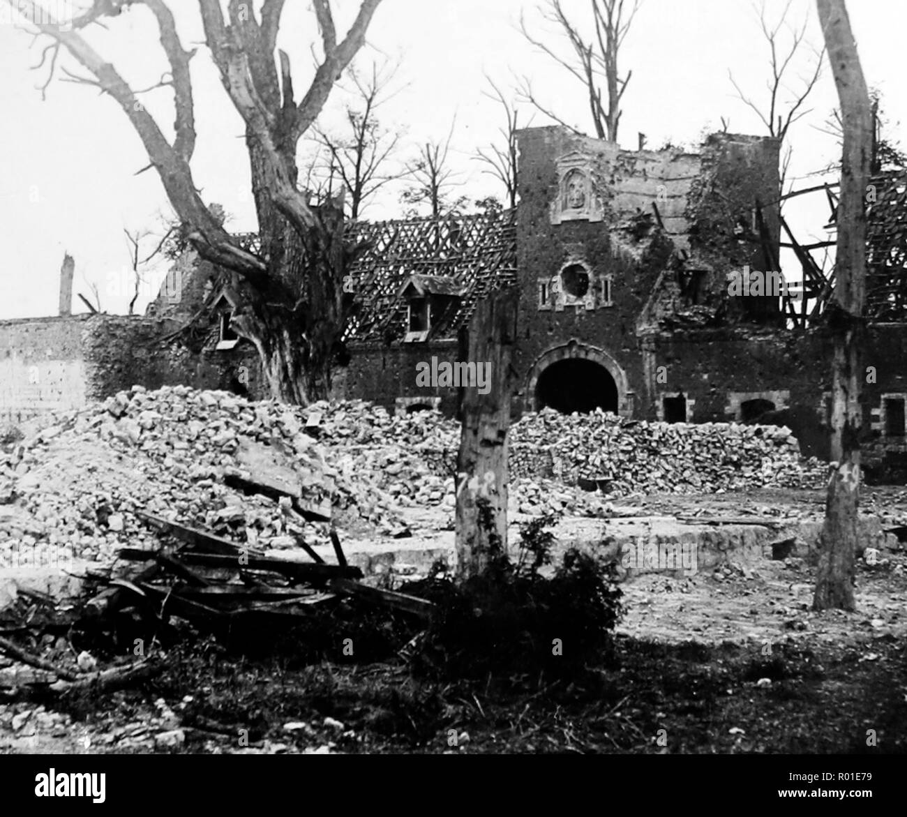 Beuary Chateau, Festubert während des Ersten Weltkriegs Stockfoto