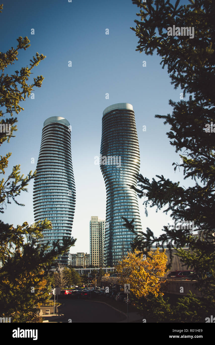 Moderne Architektur Wolkenkratzer, Mississauga, Kanada Stockfoto