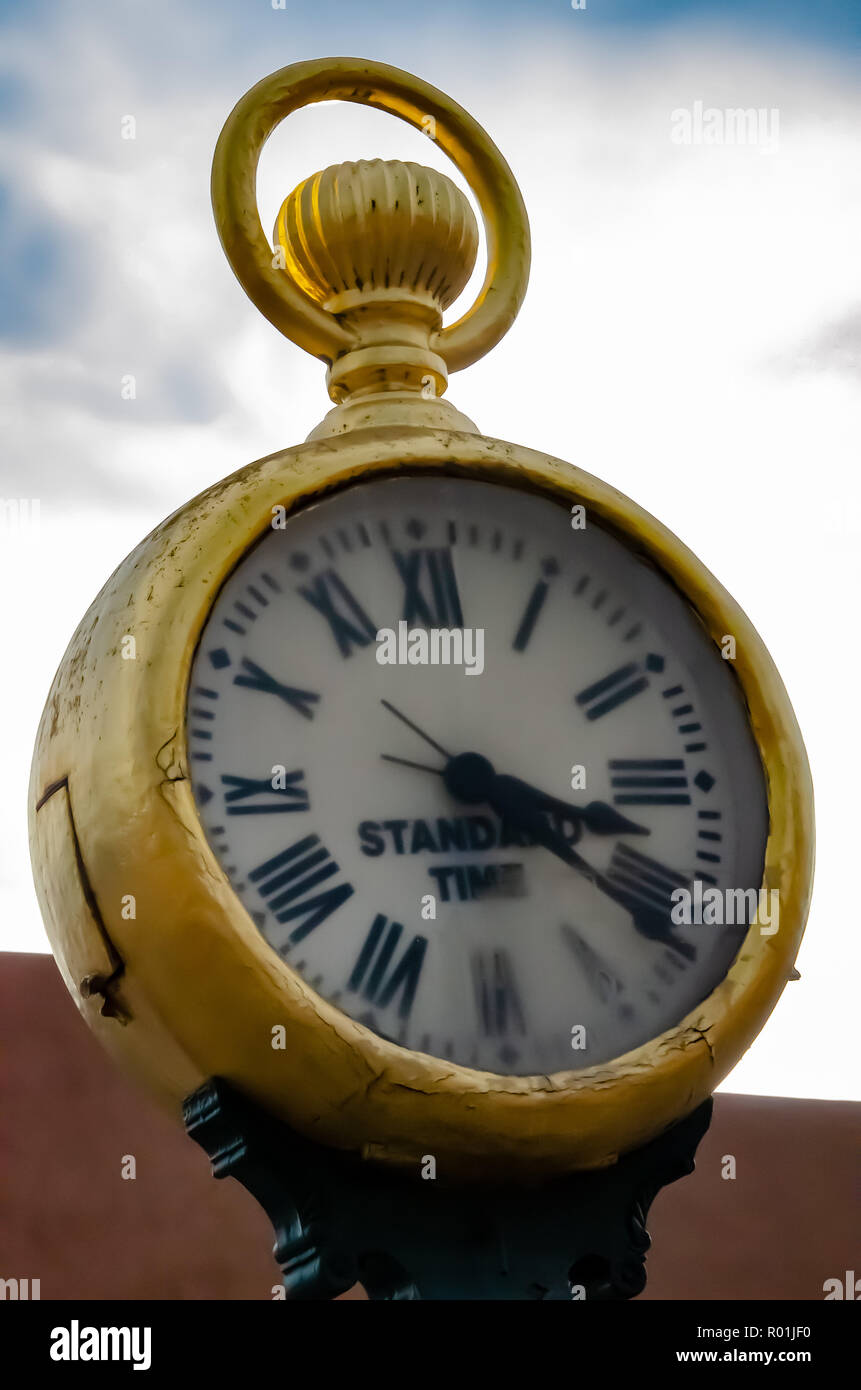 Outdoor Uhr in Santa Fe, New Mexico Stockfoto