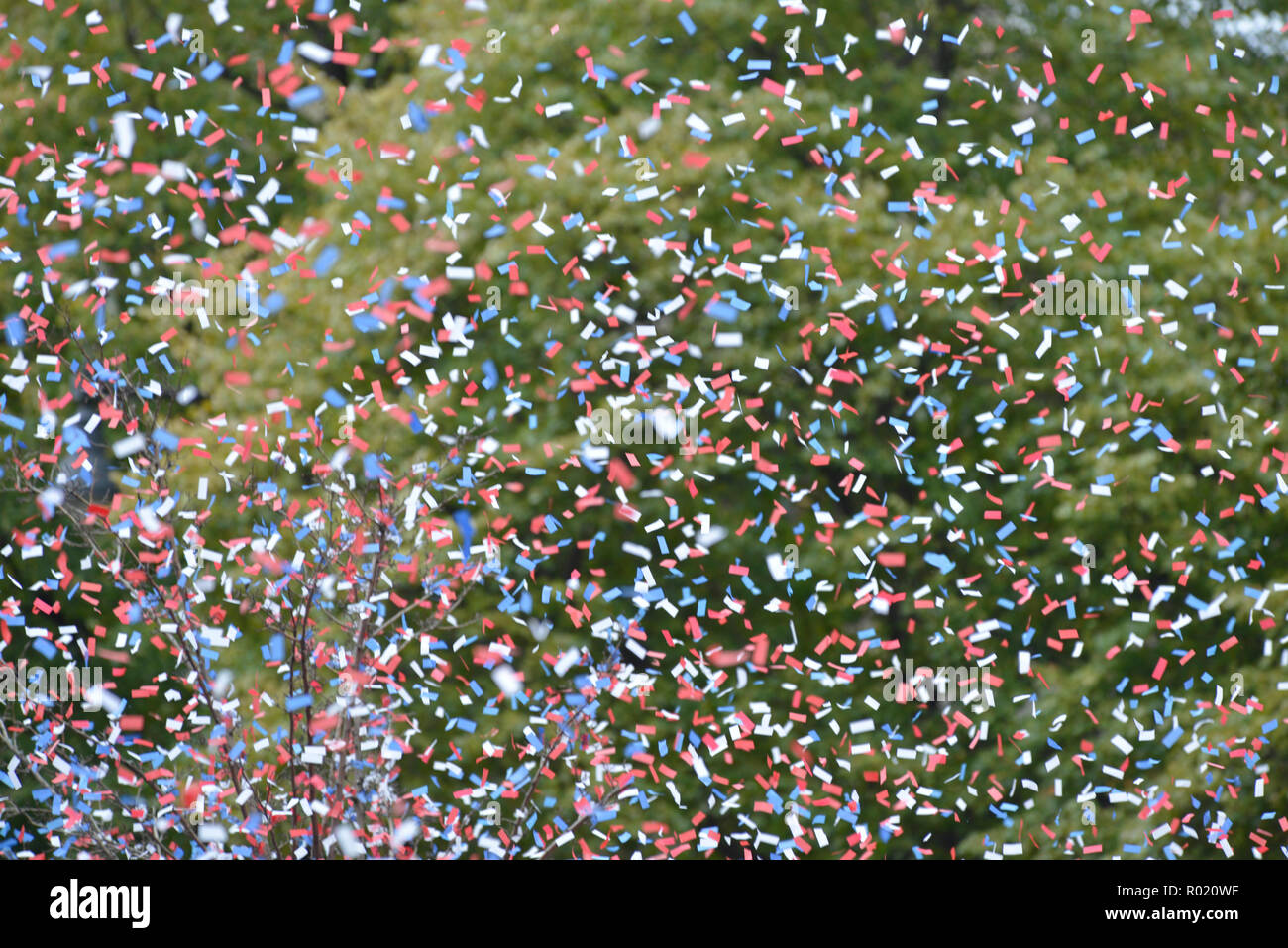 Boston, Massachusetts, USA. 31 Okt, 2018. Die Boston Red Sox World Series Sieg Parade fand in Boston heute mit Tausenden von Fans und Bürger an einer rollenden Rallye mit duckboats durch Boston vom Fenway Park zu Beacon Hill. Die Red Sox besiegten die Los Angeles Dodgers für die Titel der World Series Champions. Credit: Kenneth Martin/ZUMA Draht/Alamy leben Nachrichten Stockfoto