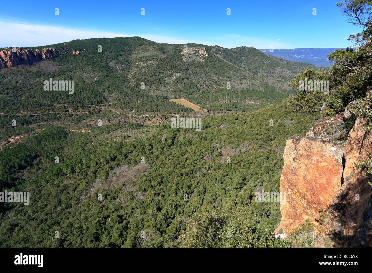 Falaises de Colle Rousse, le Blavet, Var, 83, Provence-Alpes-Côte d'Azur Stockfoto