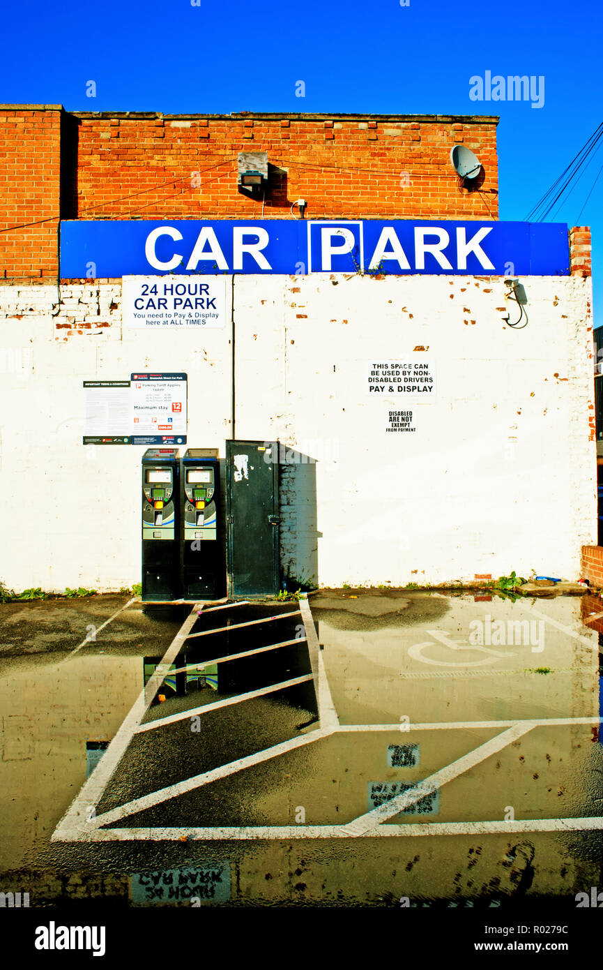 Parkplatz, Brunswick Street, Stockton on Tees, Cleveland, England Stockfoto