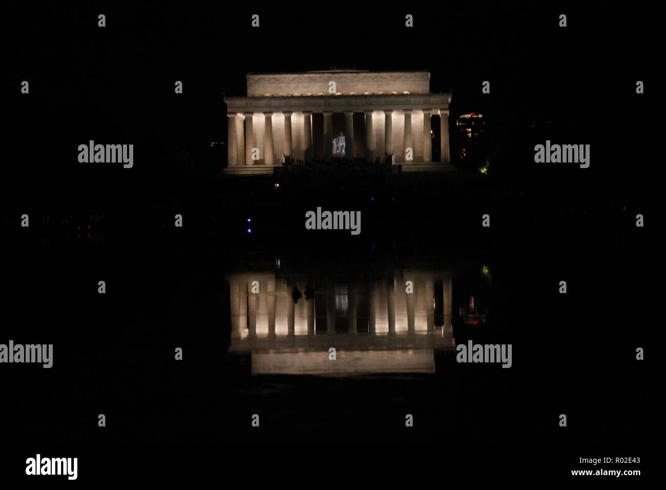 Lincoln Memorial mit Bezug auf die reflektierenden Pool. Washington, DC, USA. Stockfoto