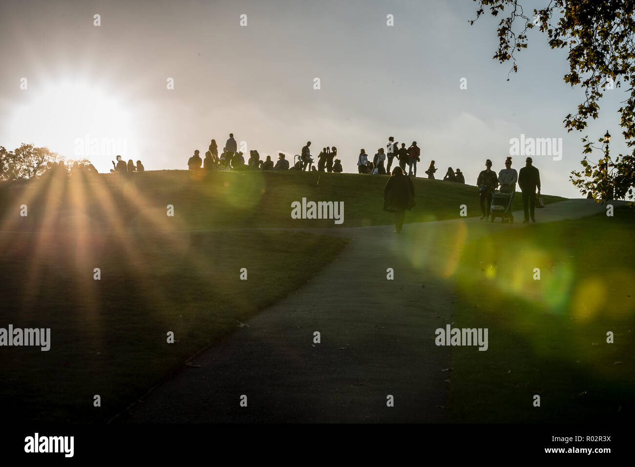 Die Aussicht von Primrose Hill, London Stockfoto