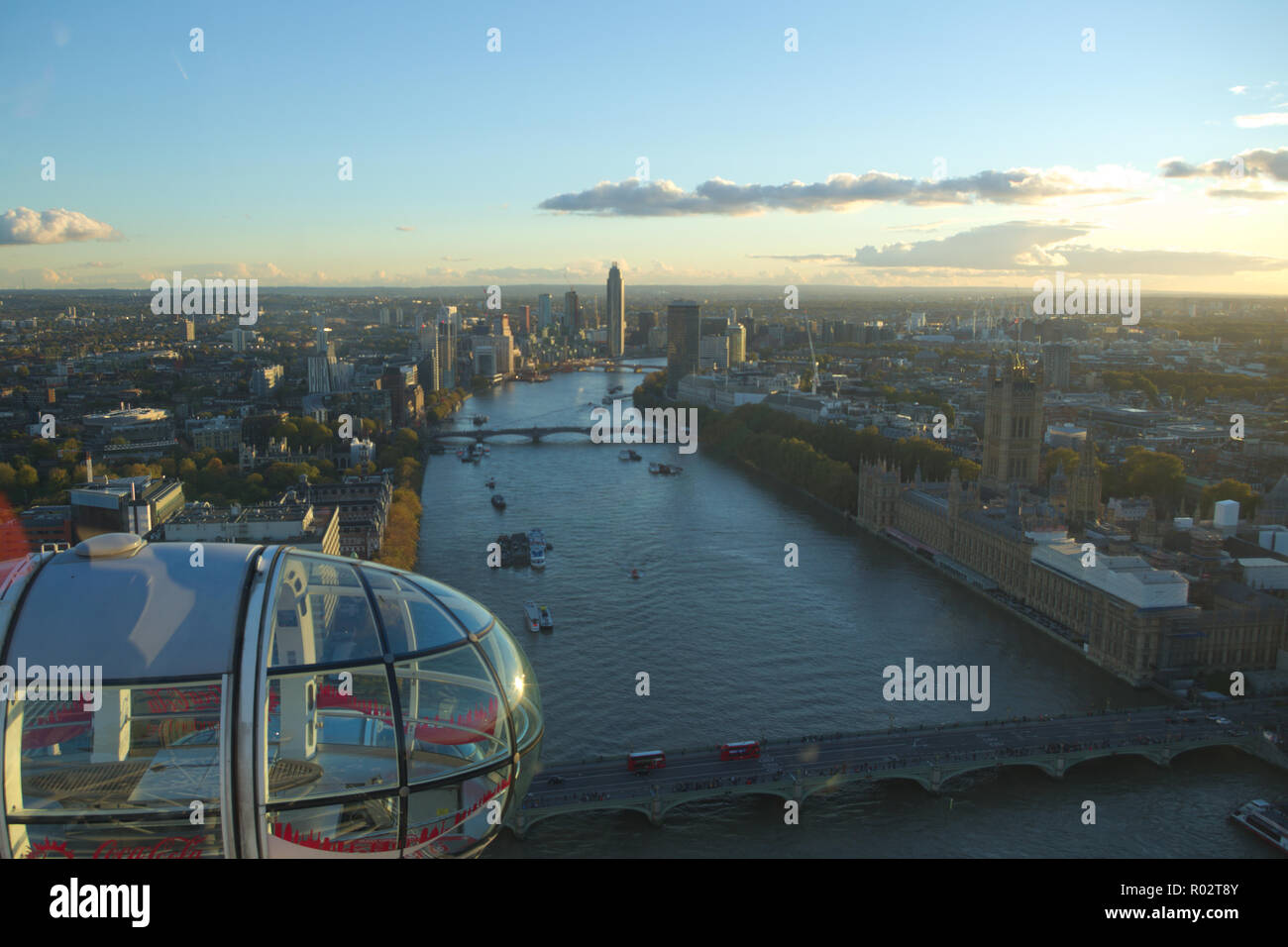 London Blick von Londons Auge. Stockfoto