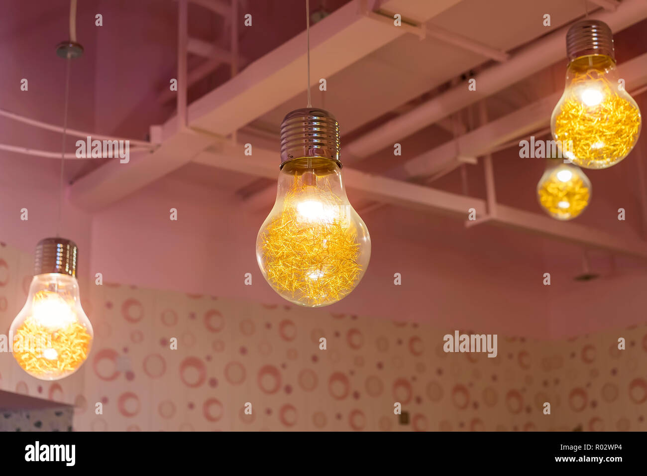 Antike Edison led-Stil Glühlampen Glühlampen Grafik der Draht Hintergrund auf Vintage Style Stockfoto