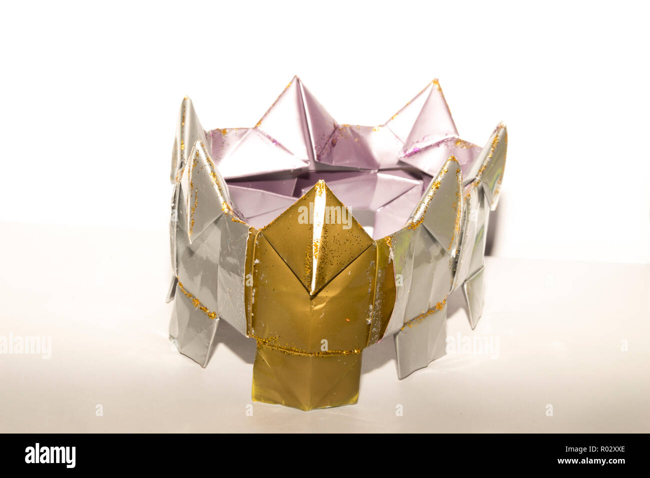 Origami Krone Stockfoto