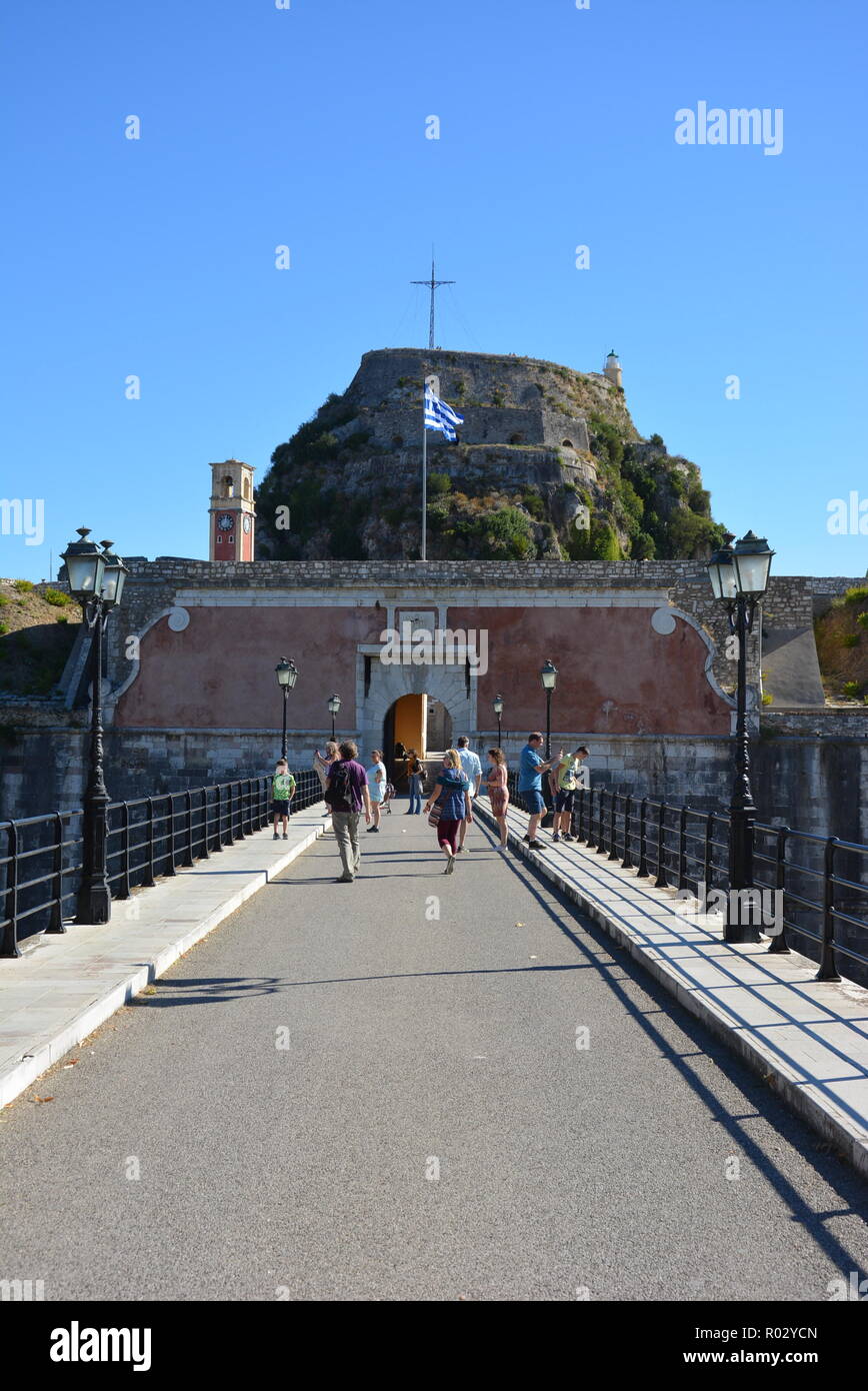 Alte Festung von Korfu Stadt Stockfoto