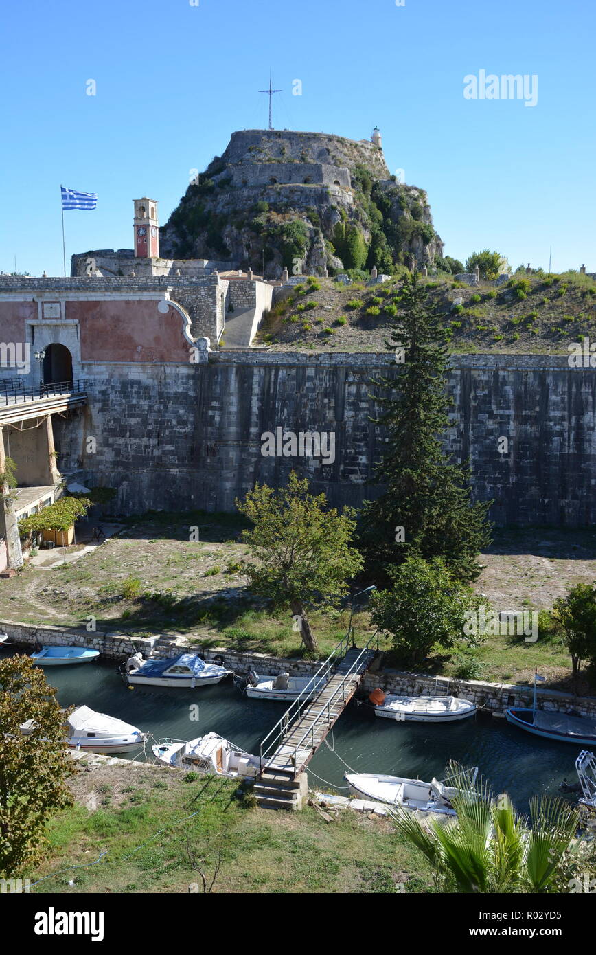 Alte Festung von Korfu Stadt Stockfoto