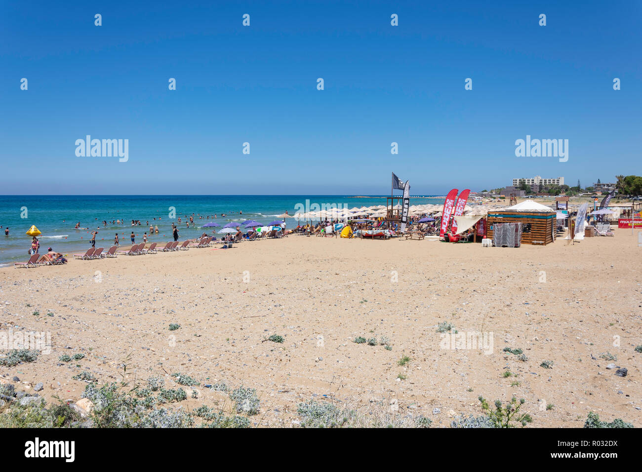 Main Beach, Kokkini Hani, Irakleio Region, Kreta (Kriti), Griechenland Stockfoto