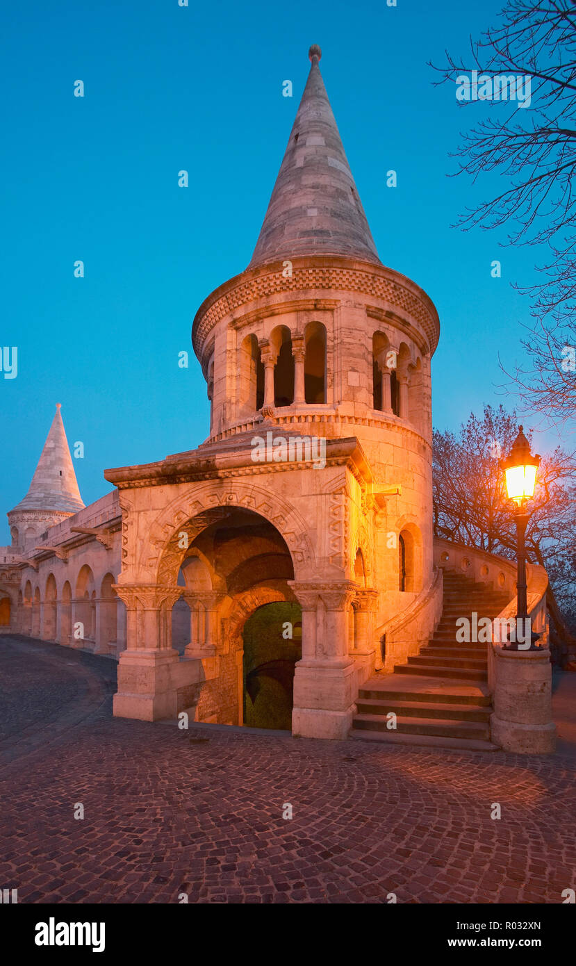Fischerbastei, Budapest, Ungarn Stockfoto