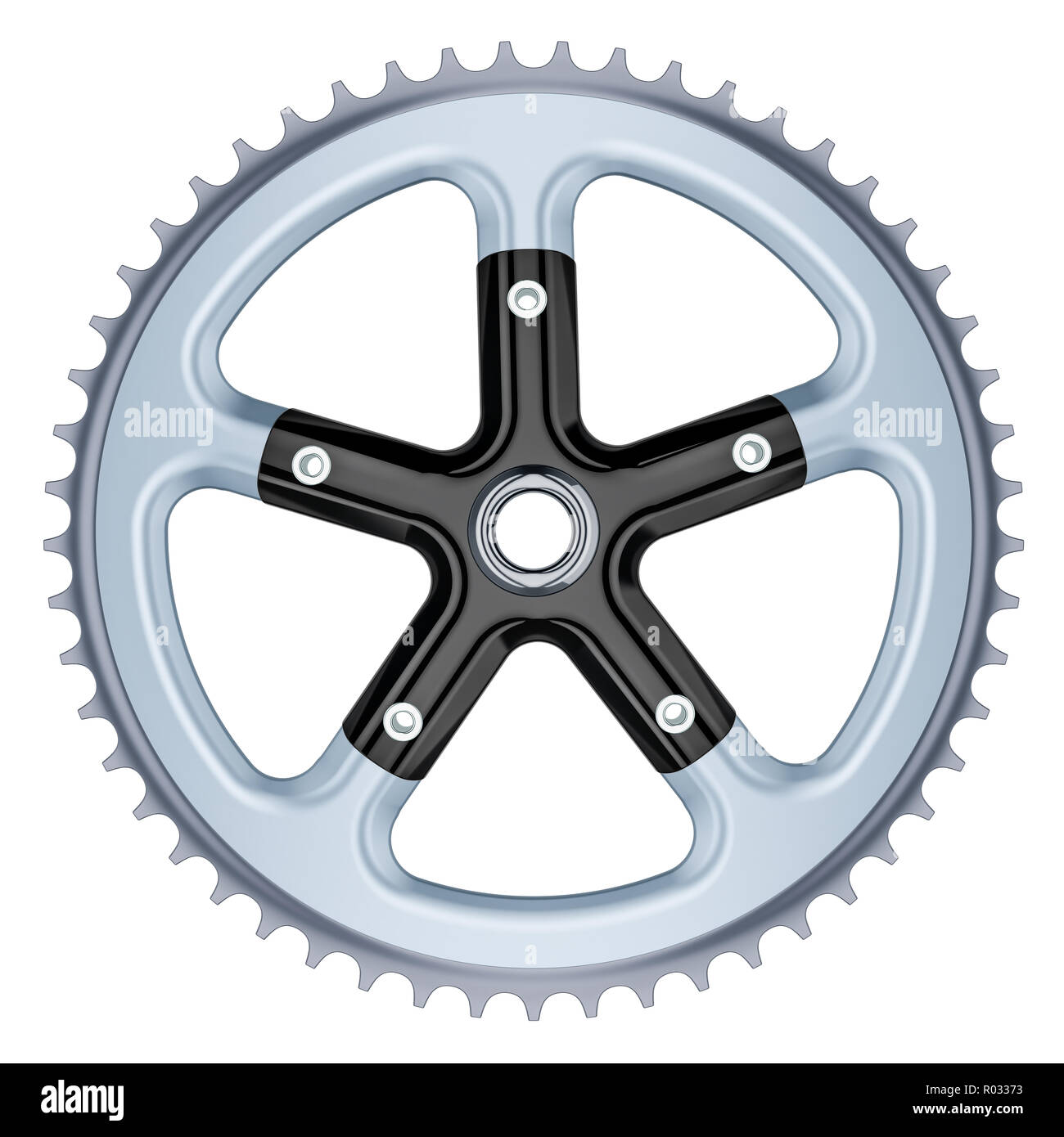 Fahrrad Gang, 3D-Rendering auf weißem Hintergrund Stockfoto