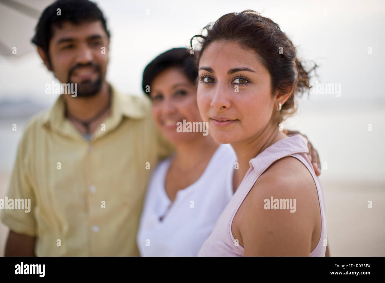 Mutter mit erwachsenen Sohn und Tochter Stockfoto