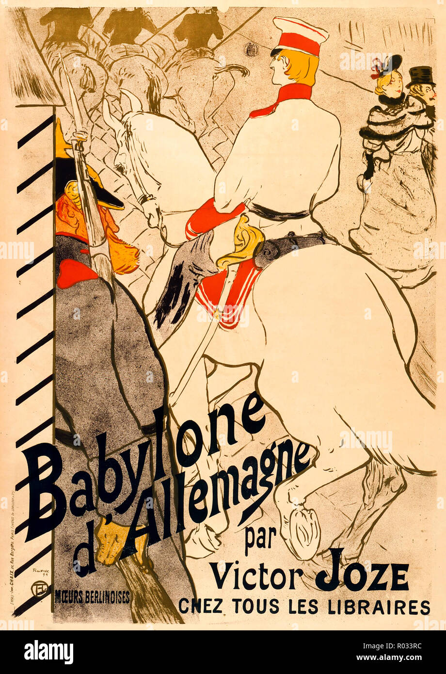 Henri de Toulouse-Lautrec, Babylon, der Deutschland 1894 Farblithographie, Los Angeles County Museum of Art, USA. Stockfoto