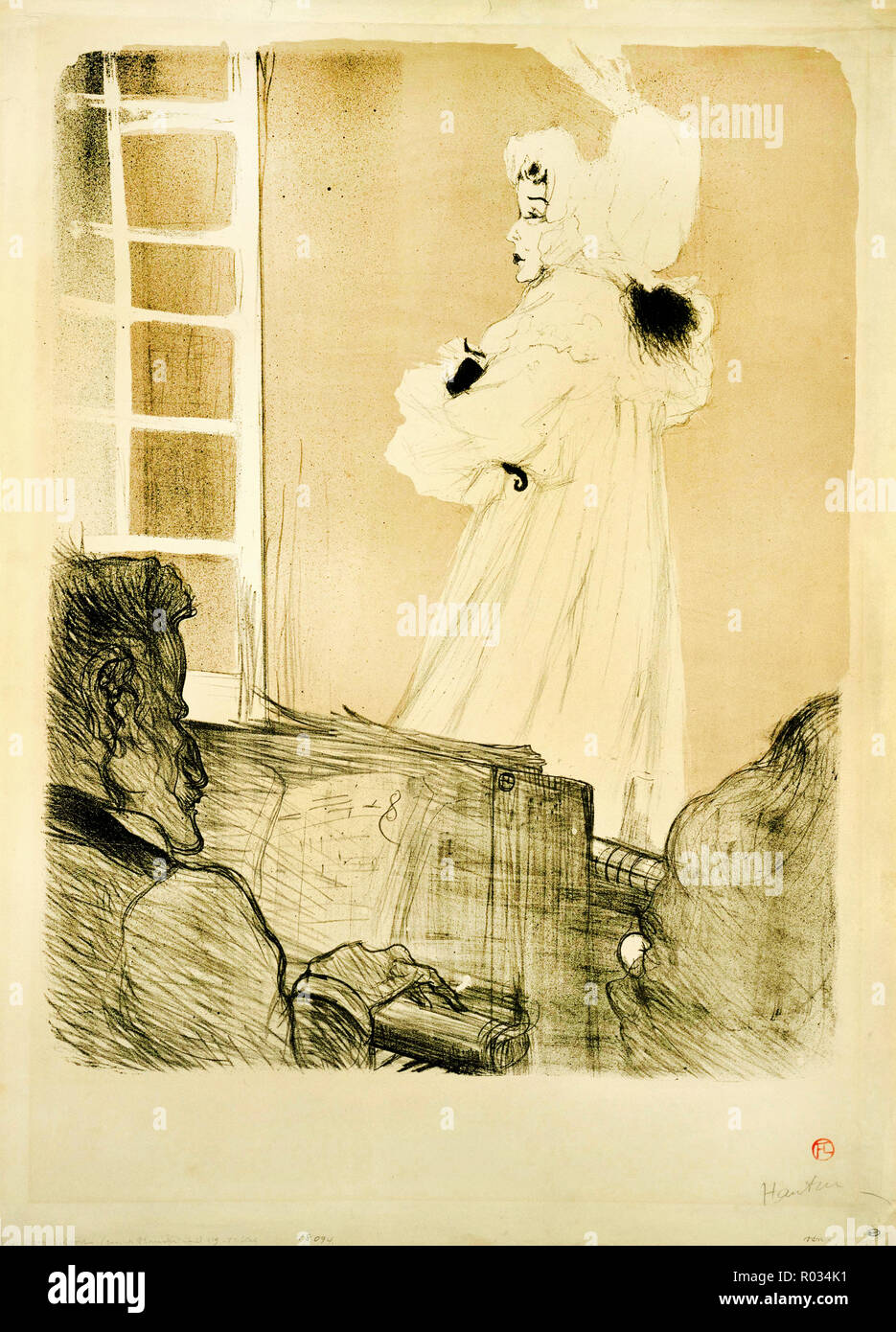 Henri de Toulouse-Lautrec, Miss Mai Belfort, Zustand I, 1895 Farblithographie auf Papier, der Phillips Collection, Washington, D.C., USA. Stockfoto