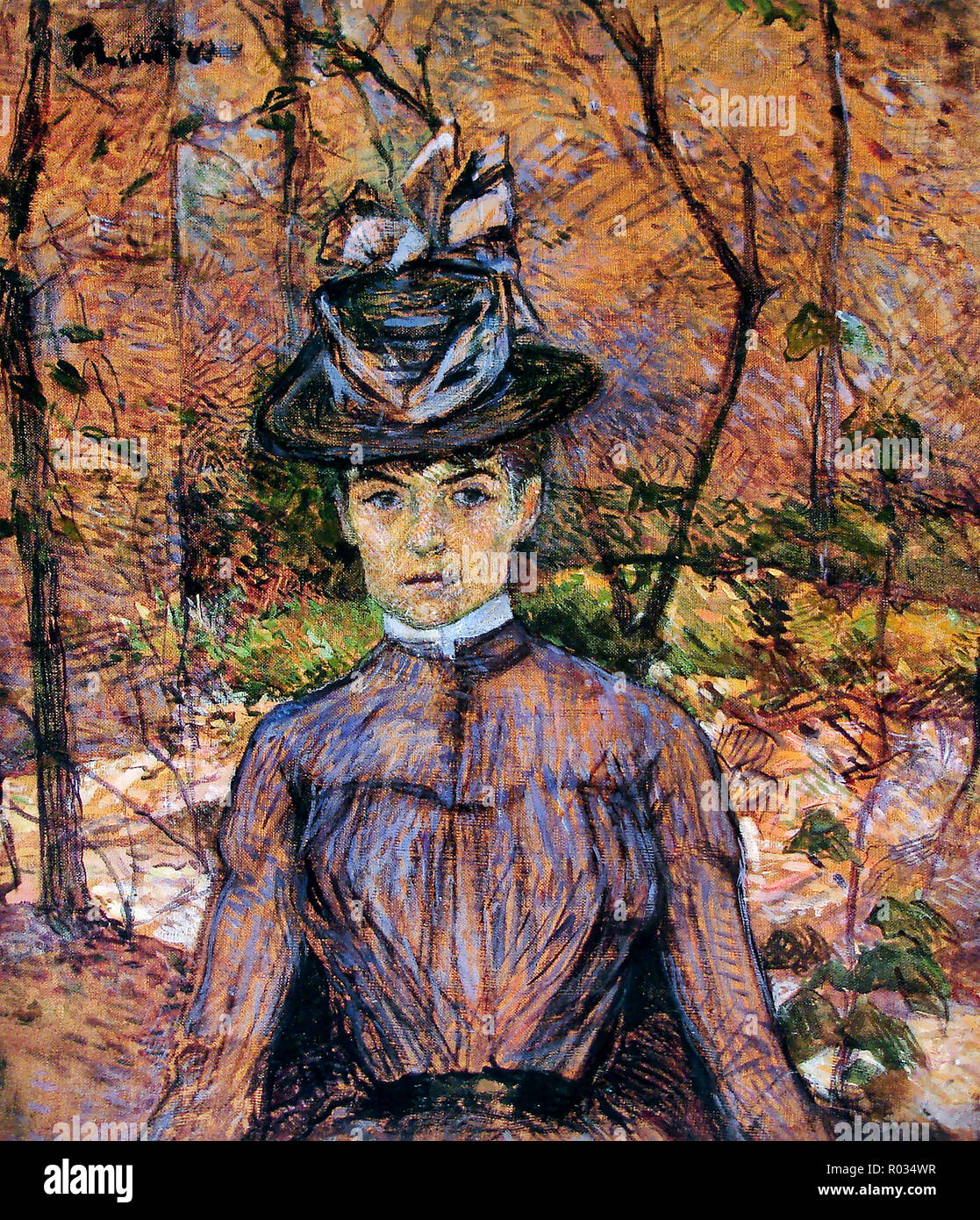 Henri de Toulouse-Lautrec, Portrait de Suzanne Valadon, 1885 Öl auf Leinwand, Museo de Bellas Artes de Bilbao, Bilbao, Spanien. Stockfoto