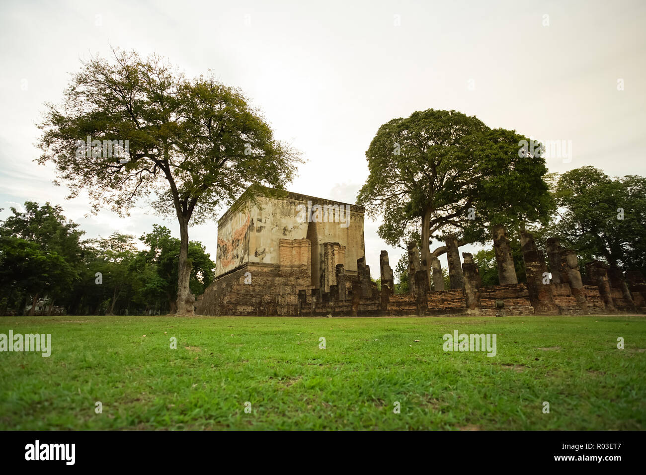 13. jahrhundert Tempel Verankerung, Wat Si Chum in Sukhothai, Thailand. Stockfoto