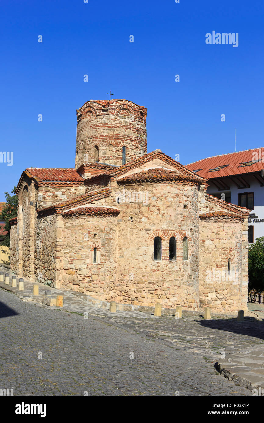 Die aus dem 11. Jahrhundert östliche Orthdodox byzantinischen Kirche des Heiligen Johannes des Täufers in Nessebar, Bulgarien Stockfoto