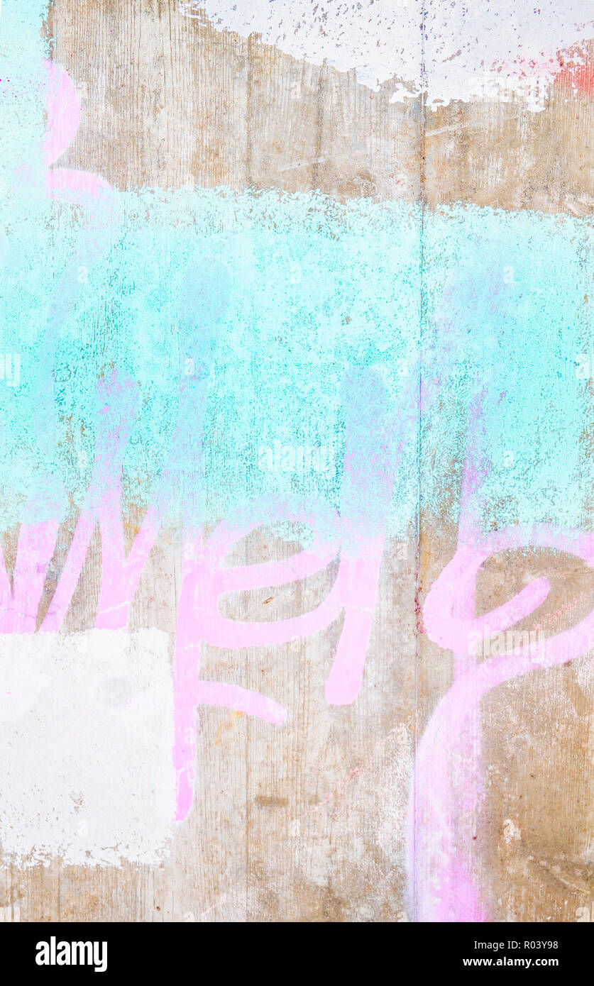 Farbe auf Betonwand, abstrakte Pastellfarbenen grunge Hintergrund Stockfoto