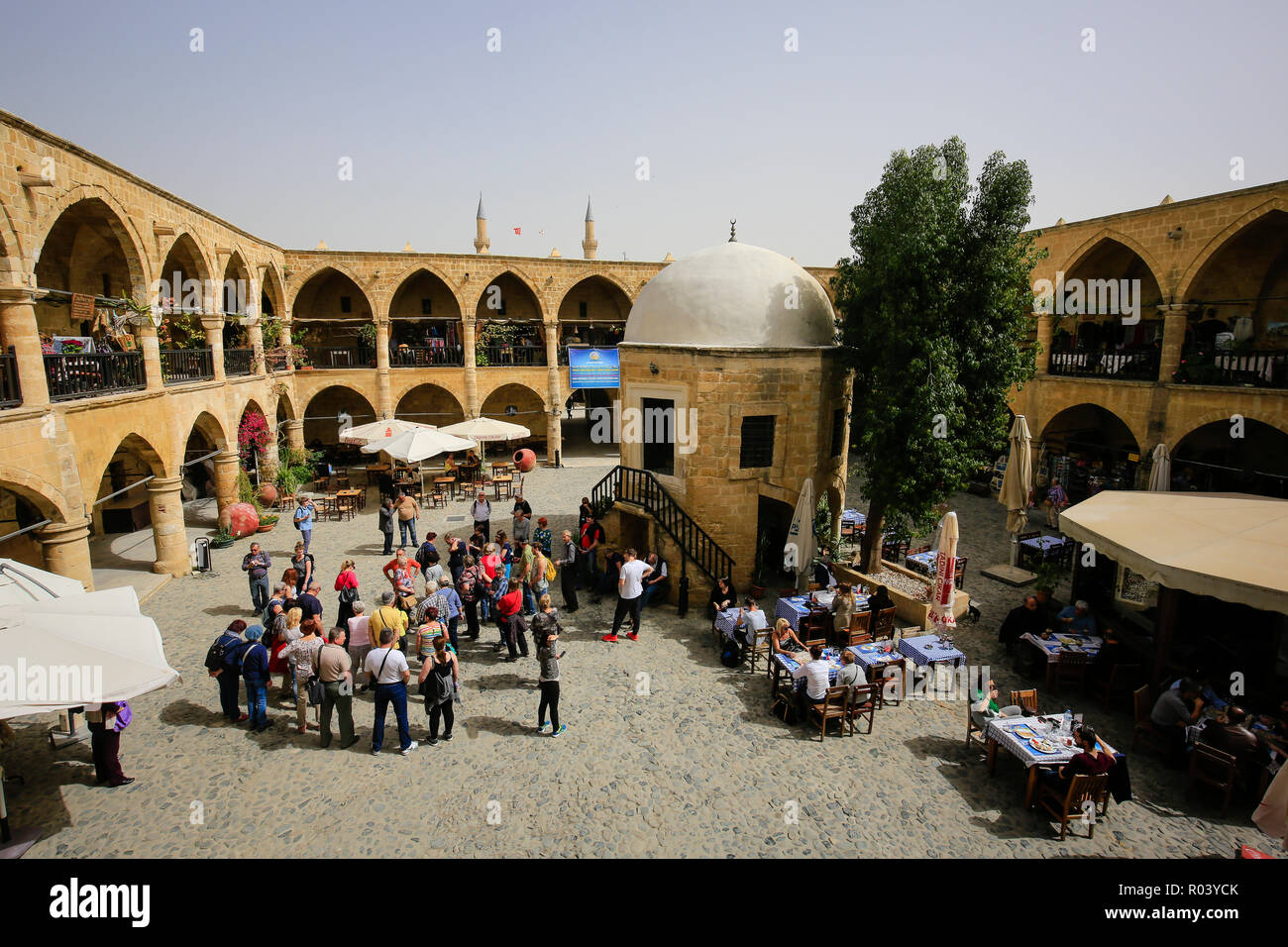 Nikosia, Türkische Republik Nordzypern, Zypern - Bueyuek Han, einem ehemaligen Karawanserei Stockfoto