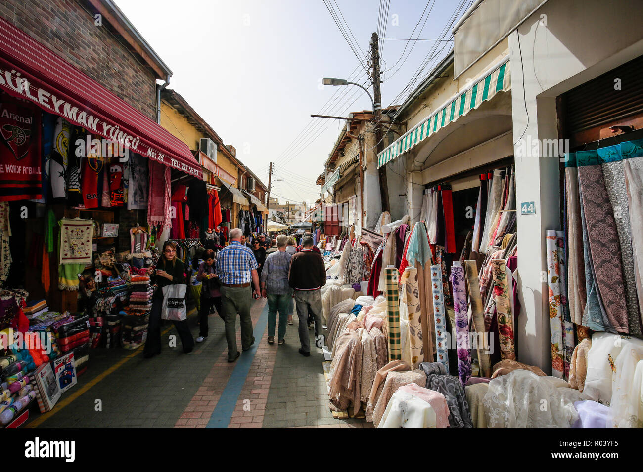 Nikosia, Türkische Republik Nordzypern, Zypern-Straße in der Altstadt von Nicosia (Norden) Stockfoto