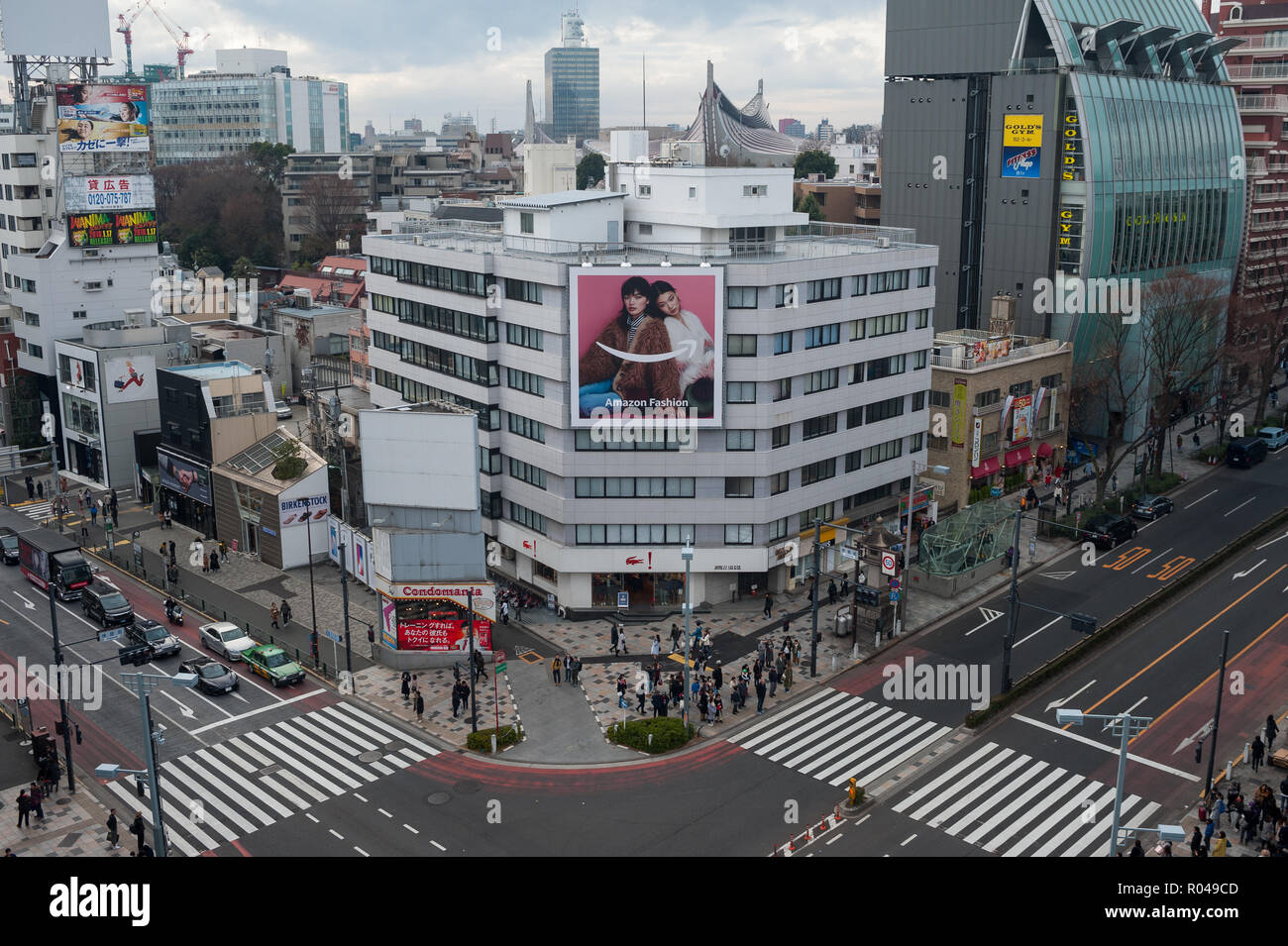 Tokio, Japan, Kreuzung in Harajuku Stockfoto