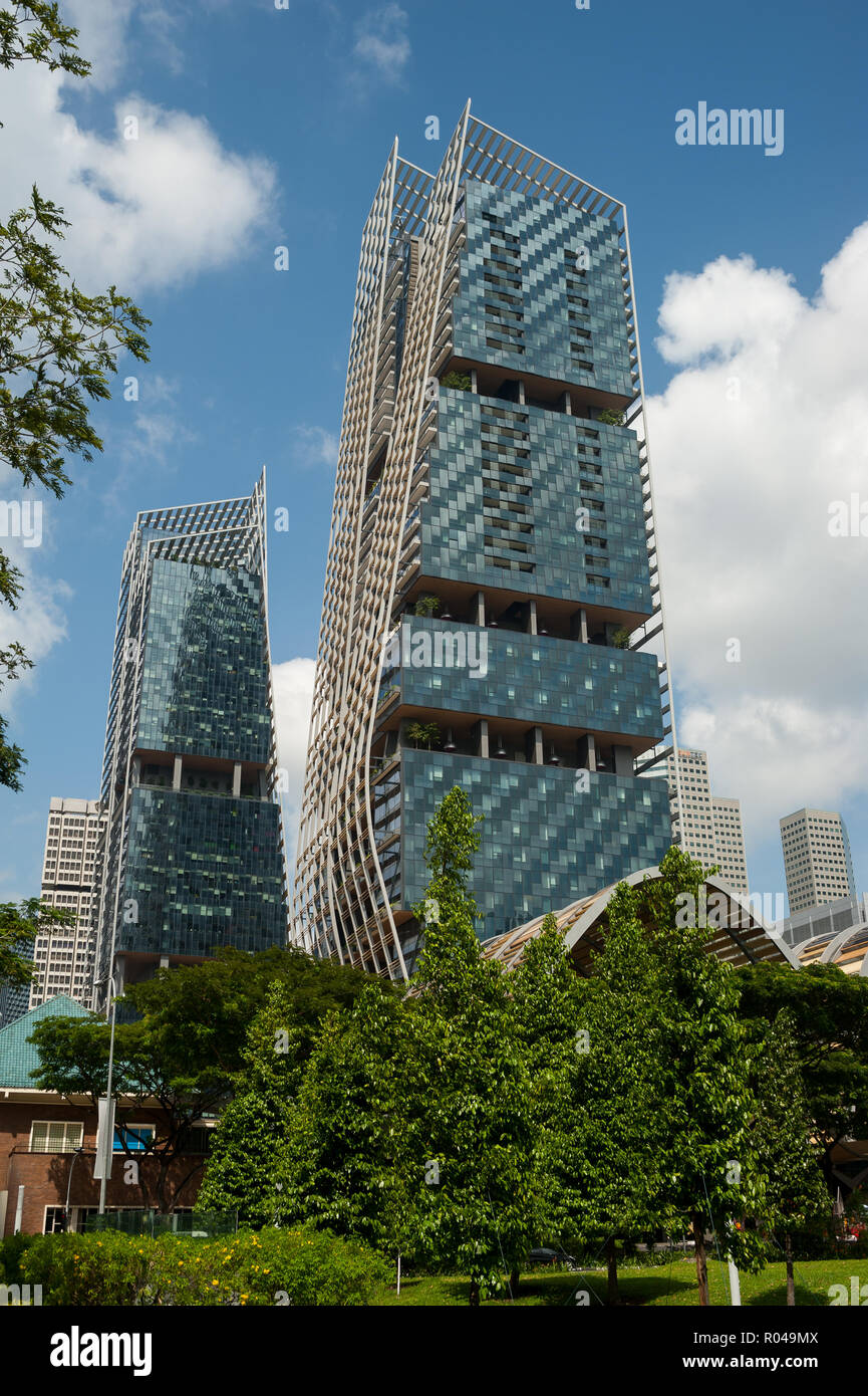 Republik Singapur, South Beach Tower Stockfoto