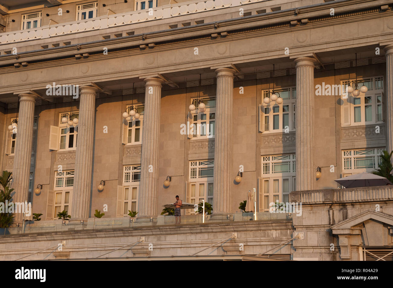 Singapur, Republik Singapur, das Fullerton Hotel Stockfoto