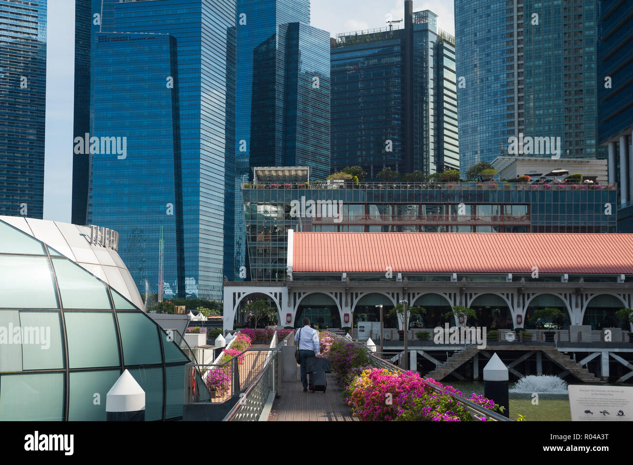 Republik Singapur, dem Geschäftsviertel in der Marina Bay Stockfoto