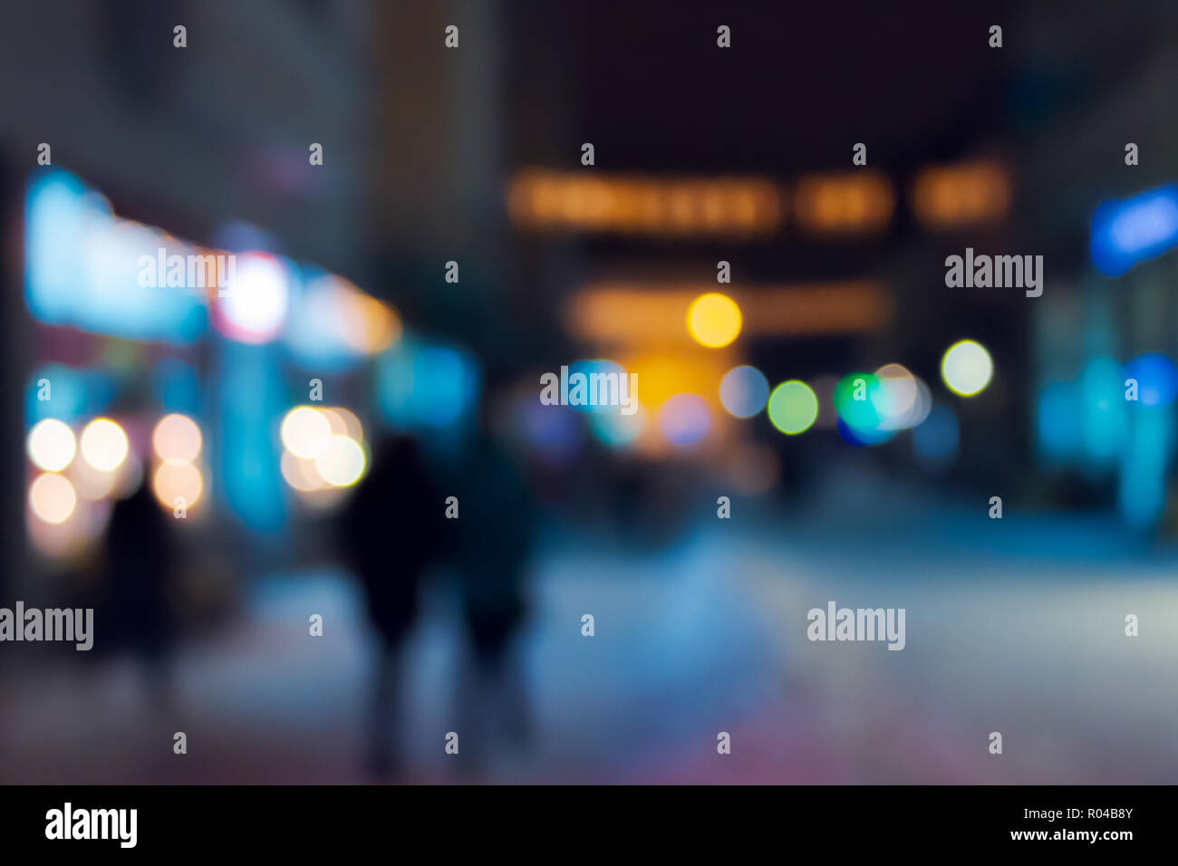 Winterurlaub in Abend. abstract blur Hintergrund. Weihnachten shopping Konzept Stockfoto
