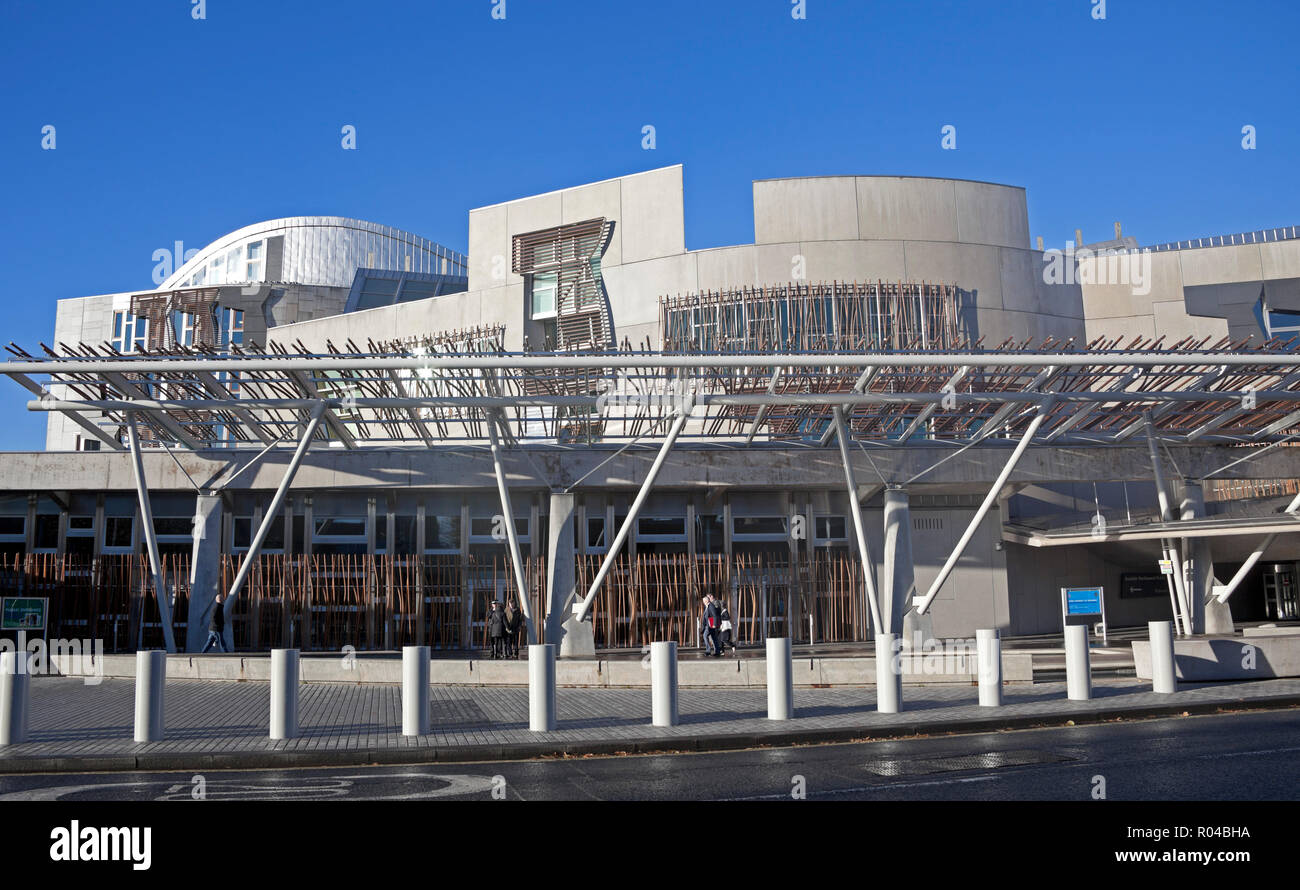 Schottisches Parlamentsgebäude Holyrood, Edinburgh, Schottland, Großbritannien Stockfoto