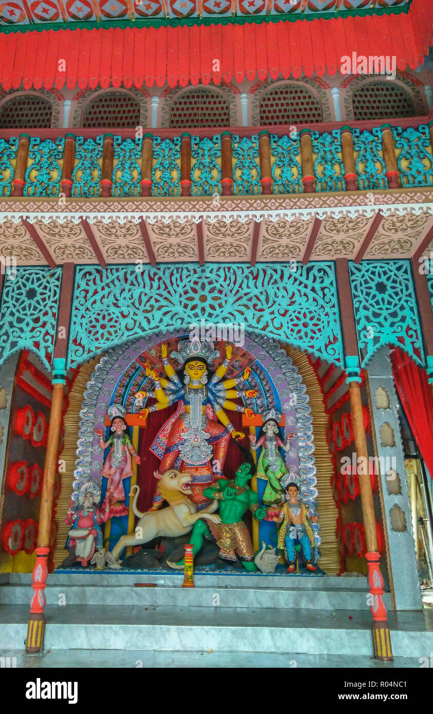 Durga Puja Festival in Bengalen in Indien Stockfoto