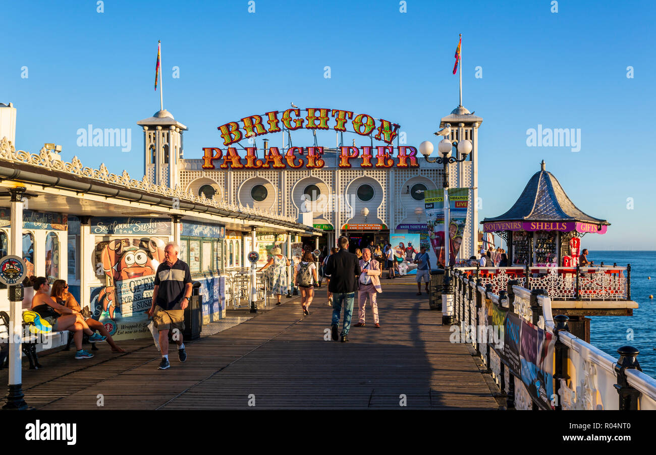 Palace Pier von Brighton, Brighton, East Sussex, England, Vereinigtes Königreich, Europa Stockfoto