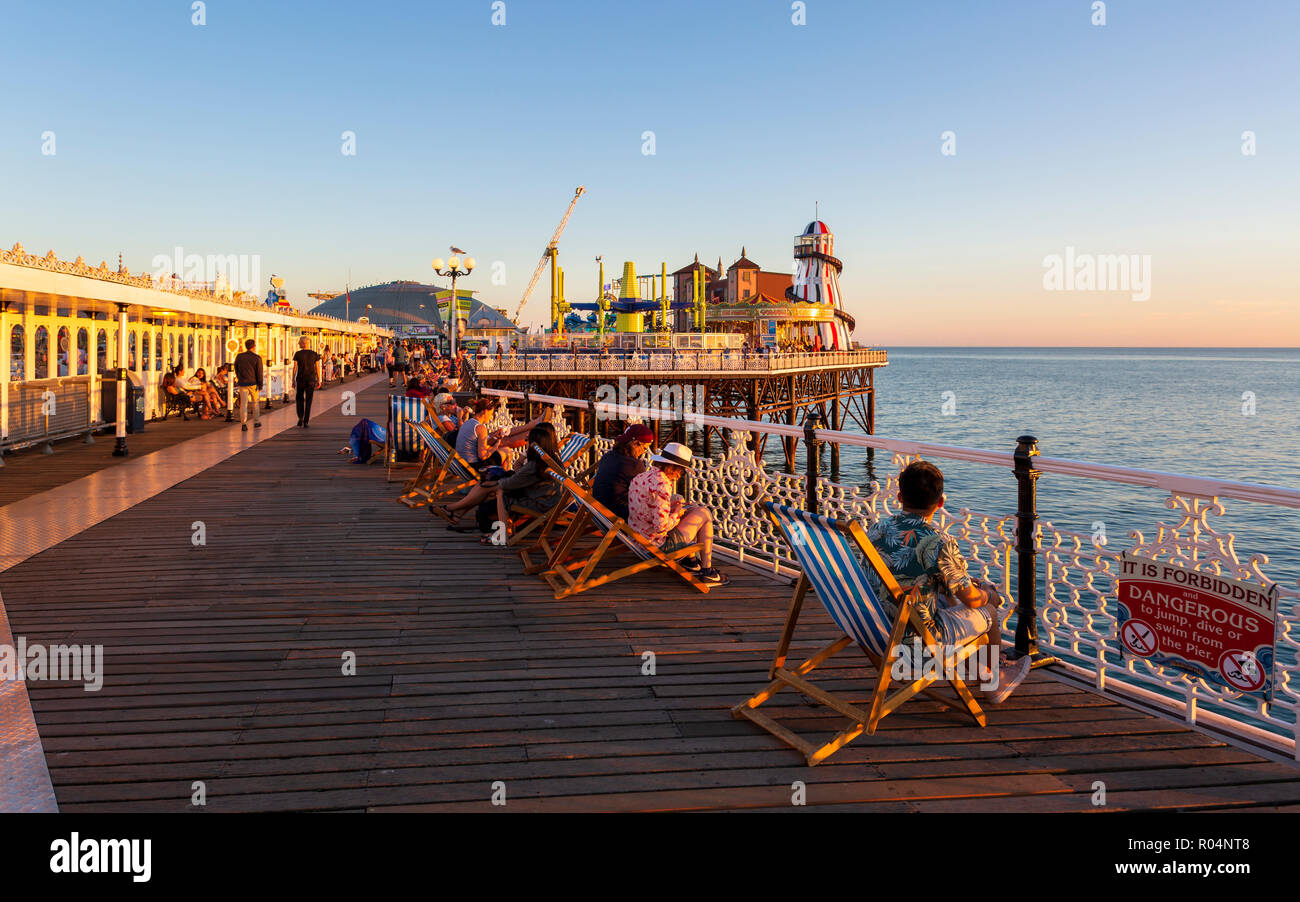 Palace Pier von Brighton, Brighton, East Sussex, England, Vereinigtes Königreich, Europa Stockfoto